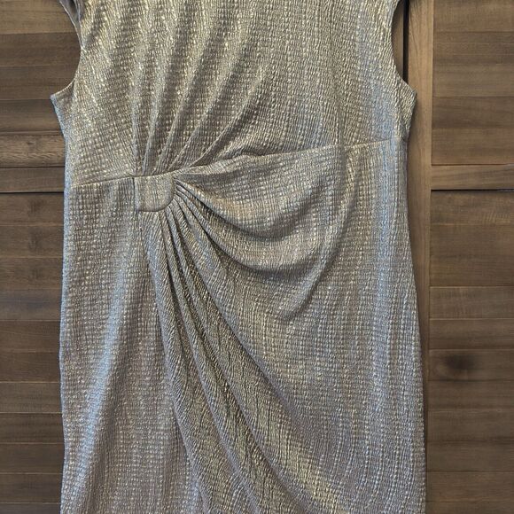 Collection DB‎ Silver Stretch Dress Party Wedding Curvy Belly Hide Plus Sz 20 - Picture 9 of 16